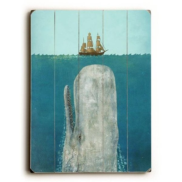 One Bella Casa One Bella Casa 0402-4895-25 9 x 12 in. The Whale Solid Wood Wall Decor by Terry Fan 0402-4895-25